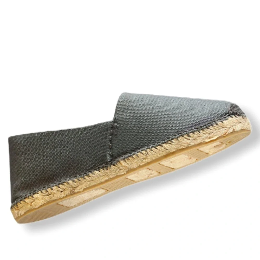 Cousu Main Classic flat Grey espadrilles NEW